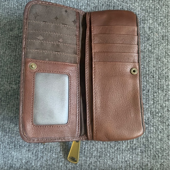FOSSIL BROWN LEATHER WALLET/COIN PURSE, NWOT - Picture 3 of 5